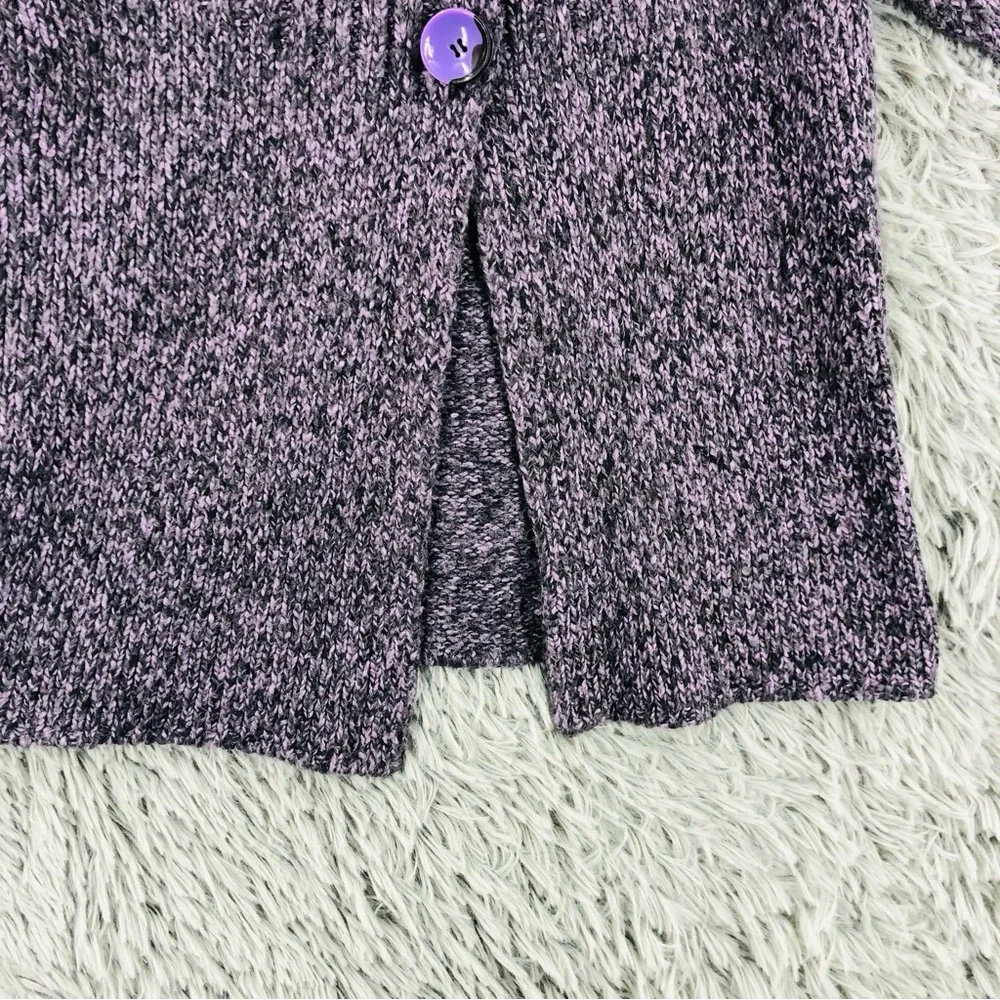 Wind River Sweater Cardigan Womens Small Chunky Cable knit Purple 3 Button Soft